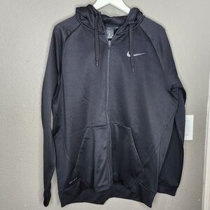 Nike Mens Black Full Zip Fleece Sweatshirt